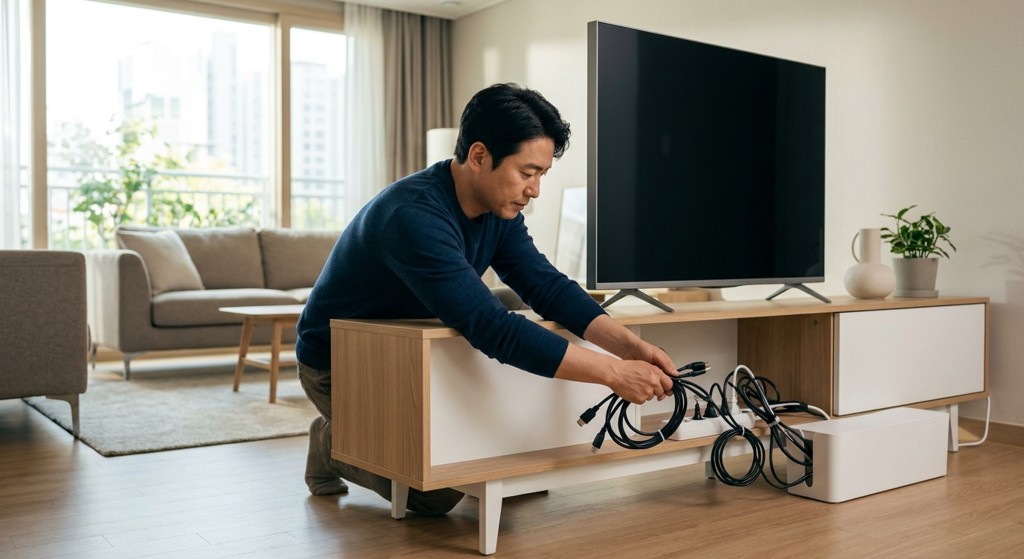 거실 집안정리 눈에 보이는 잡동사니 깔끔하게 숨기는 법 5가지 — 임시 보관함 운영법