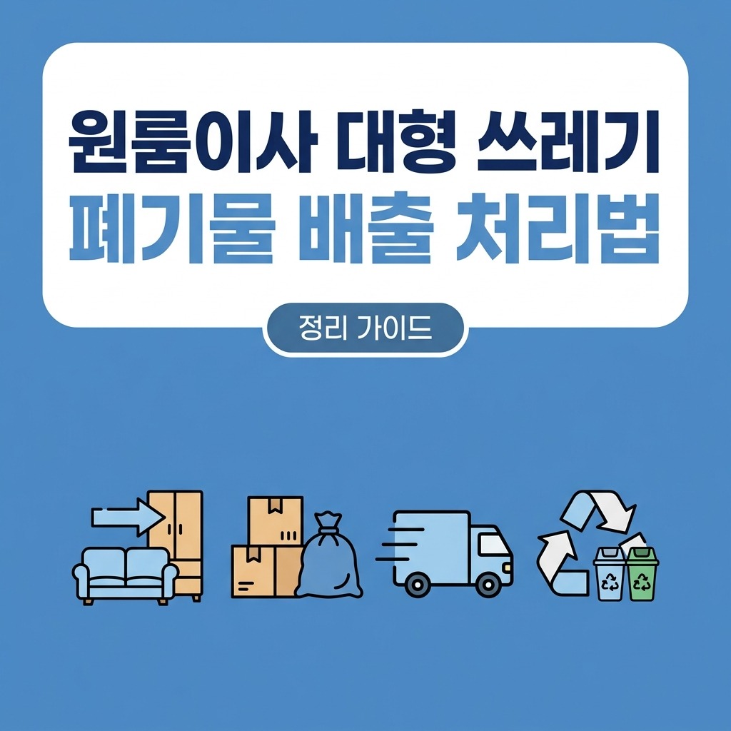 원룸이사 시 발생하는 대형 쓰레기 및 폐기물 배출 처리법 총정리