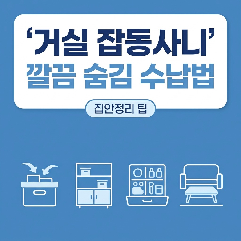 거실 집안정리 눈에 보이는 잡동사니 깔끔하게 숨기는 법 5가지