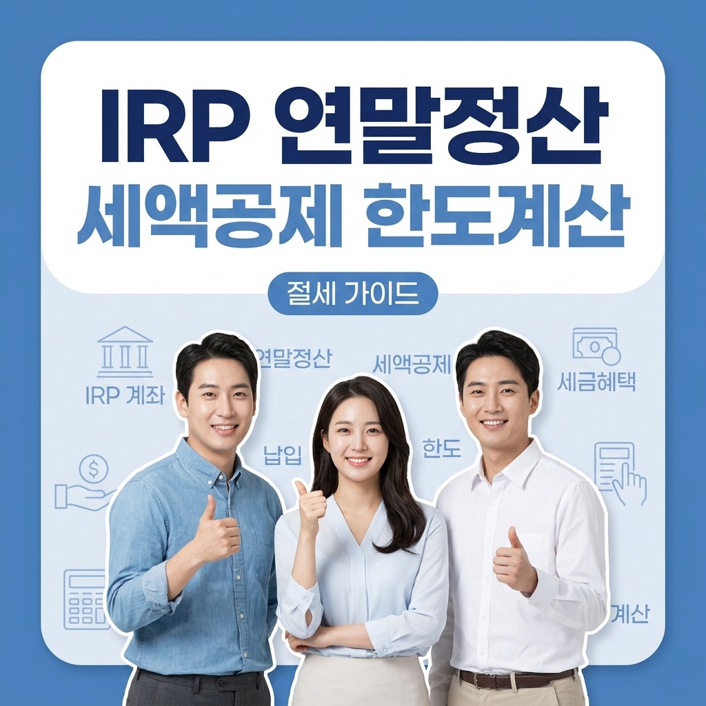 IRP 계좌 연말정산 세액공제 세금혜택 납입 한도 계산 총정리