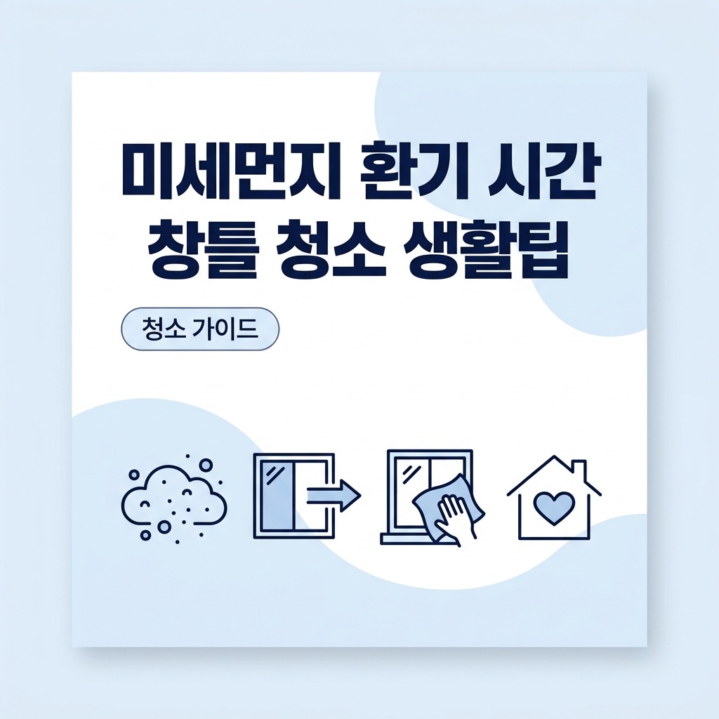 미세먼지 심한 날 실내 환기 시간 및 창틀 청소 생활팁