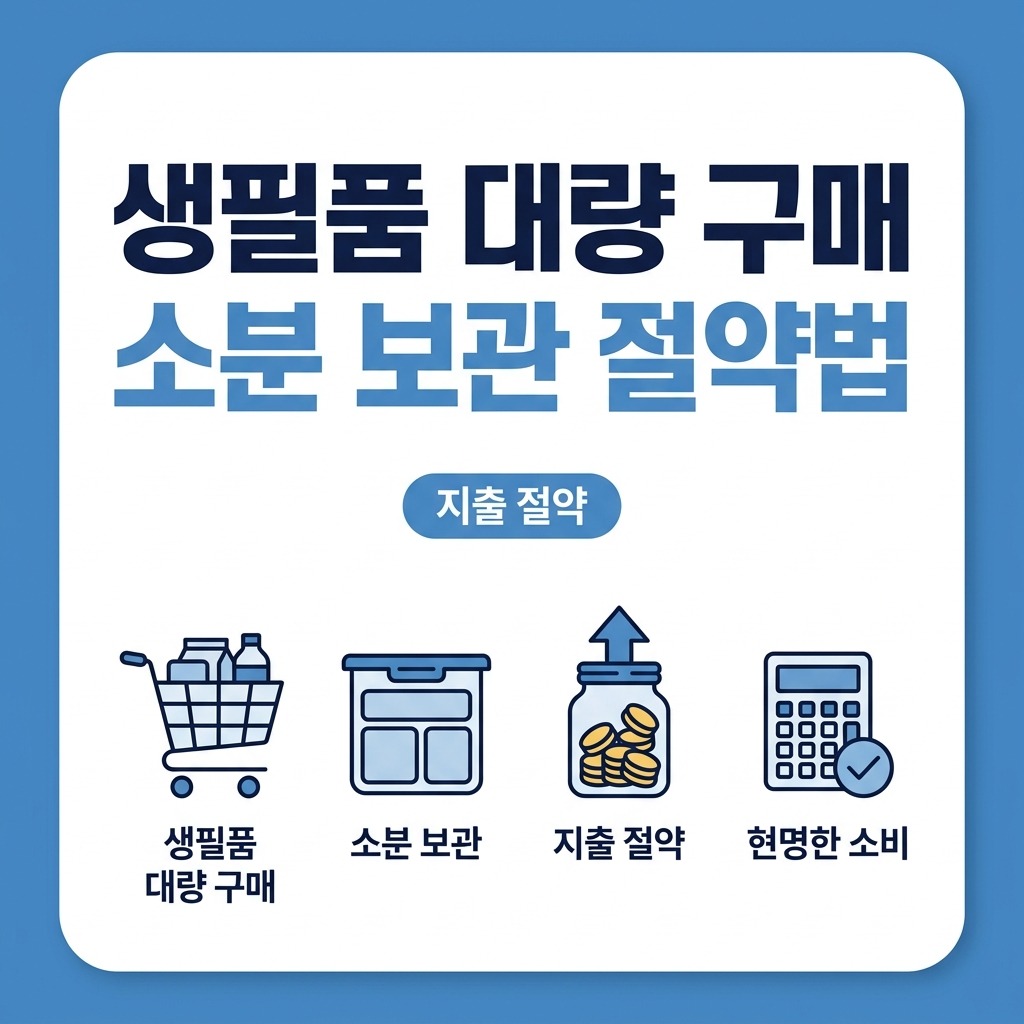 생필품 대량 구매 시 소분 보관 및 지출 절약법 총정리