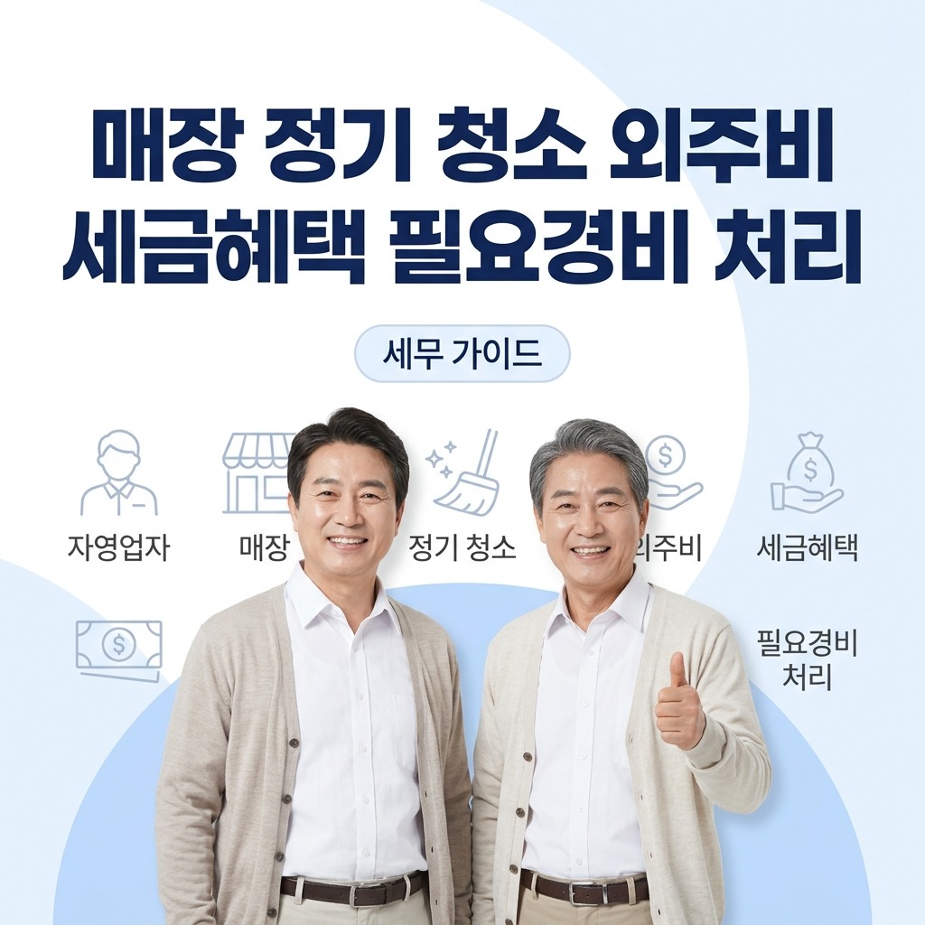 자영업자 매장 정기 청소 외주비 세금혜택 필요경비 처리 방법