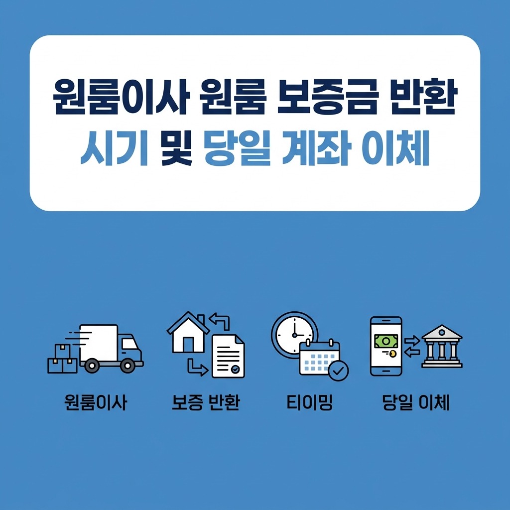 원룸이사 원룸 보증금 반환 시기 및 당일 계좌 이체 확인 수칙