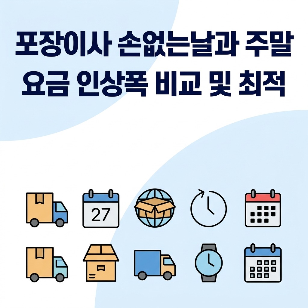 포장이사 손없는날과 주말 요금 인상폭 비교 및 최적 날짜 선택법