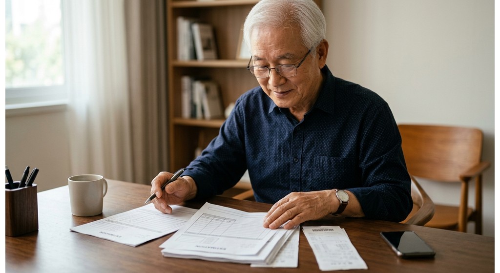 수리 견적서와 손해 배상 관련 제출 서류를 검토하는 모습